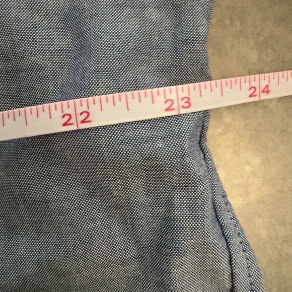 Paul Fredrick Classic Fit Chambray Button-Front Shirt – Size Large - Picture 11 of 11